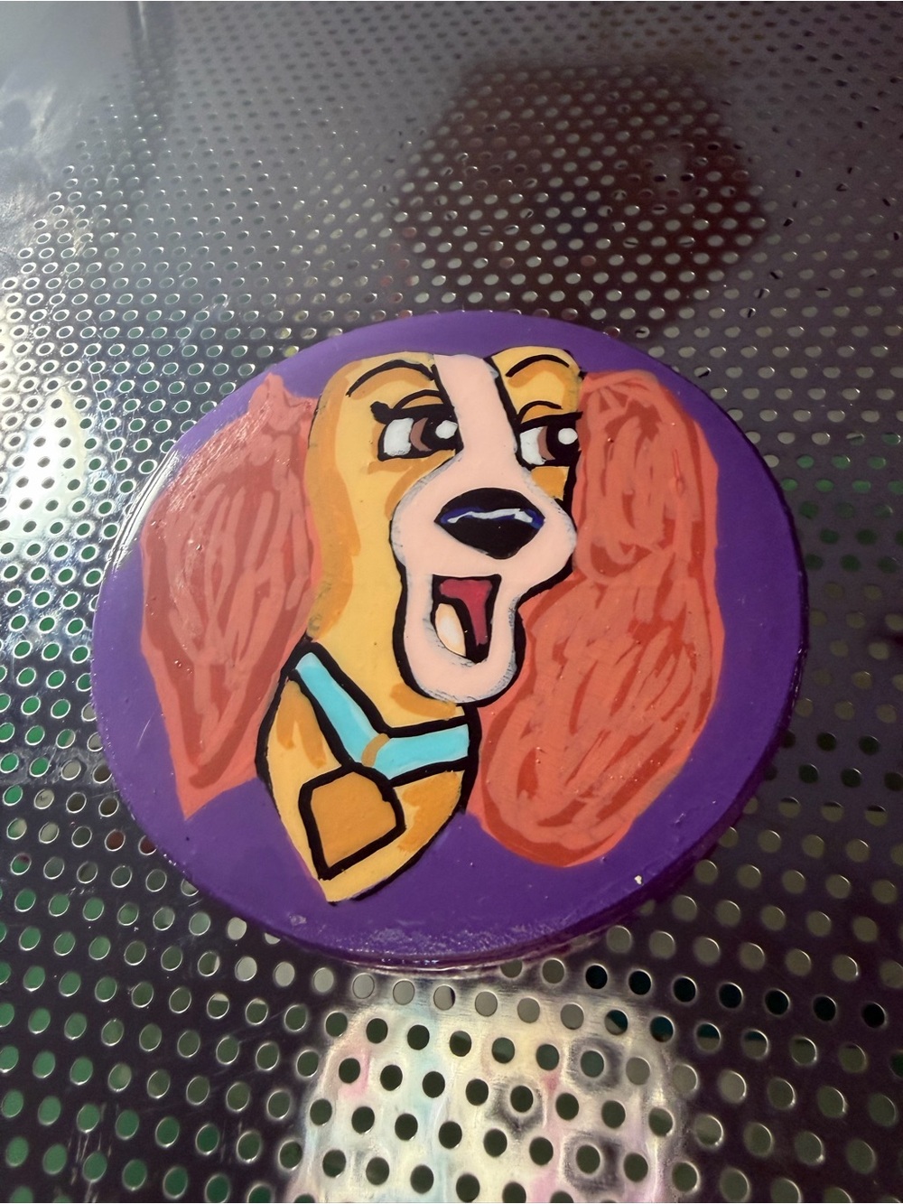Custom hand painted Disney lady coaster
